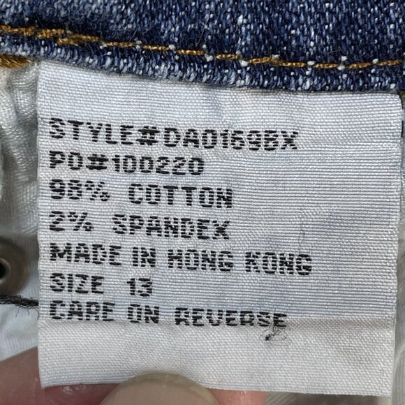 Mudd Jeans Delicious Curves Womens Sz 13 Blue Flare Leg Mid Rise Rhinestones - Picture 10 of 12